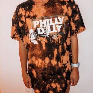 PHILLY DILLY bleach tie dye T-shirt